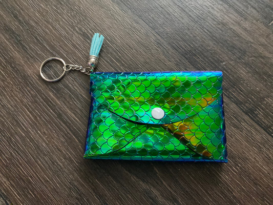 Mask/Coin Baggie- Mermaid Scales